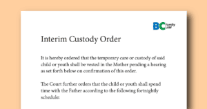 Interim Custody Order Meaning